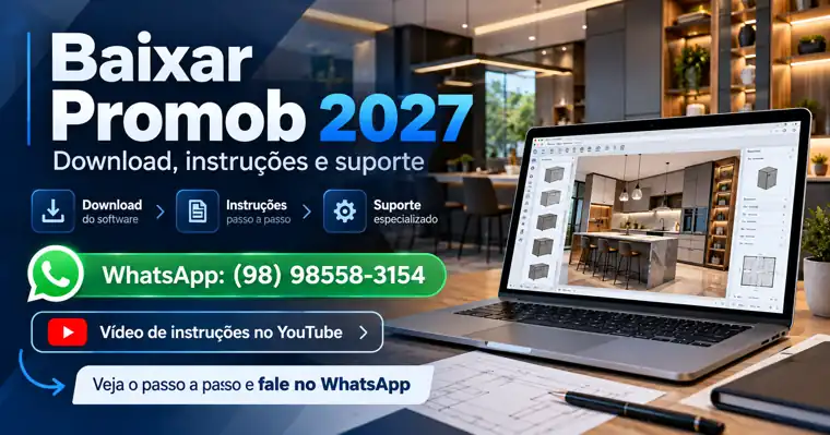 Guia de download do Promob 2027 com instruções e suporte